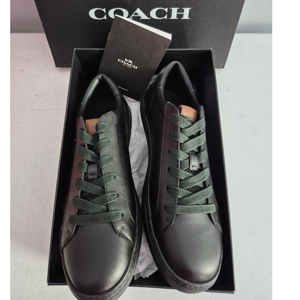 Coach Men C126 Sneakers US 10D Black Leather - Picture 4 of 8
